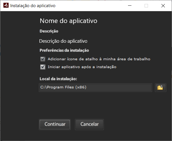 Instalador aplicativo - Preferencias